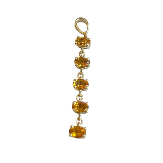 Pendant - Oval Citrines