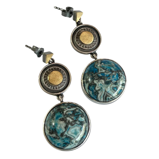 Earrings - 'SunDisc' Jasper