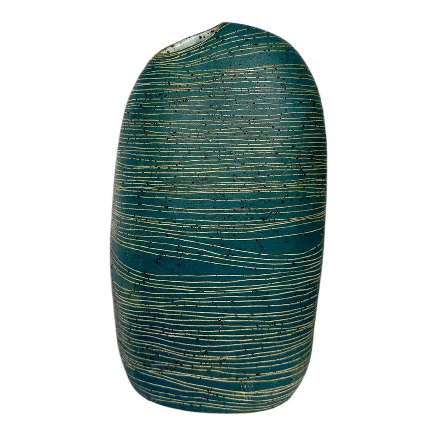 Tall Vessel ~ Contour Blue, Medium