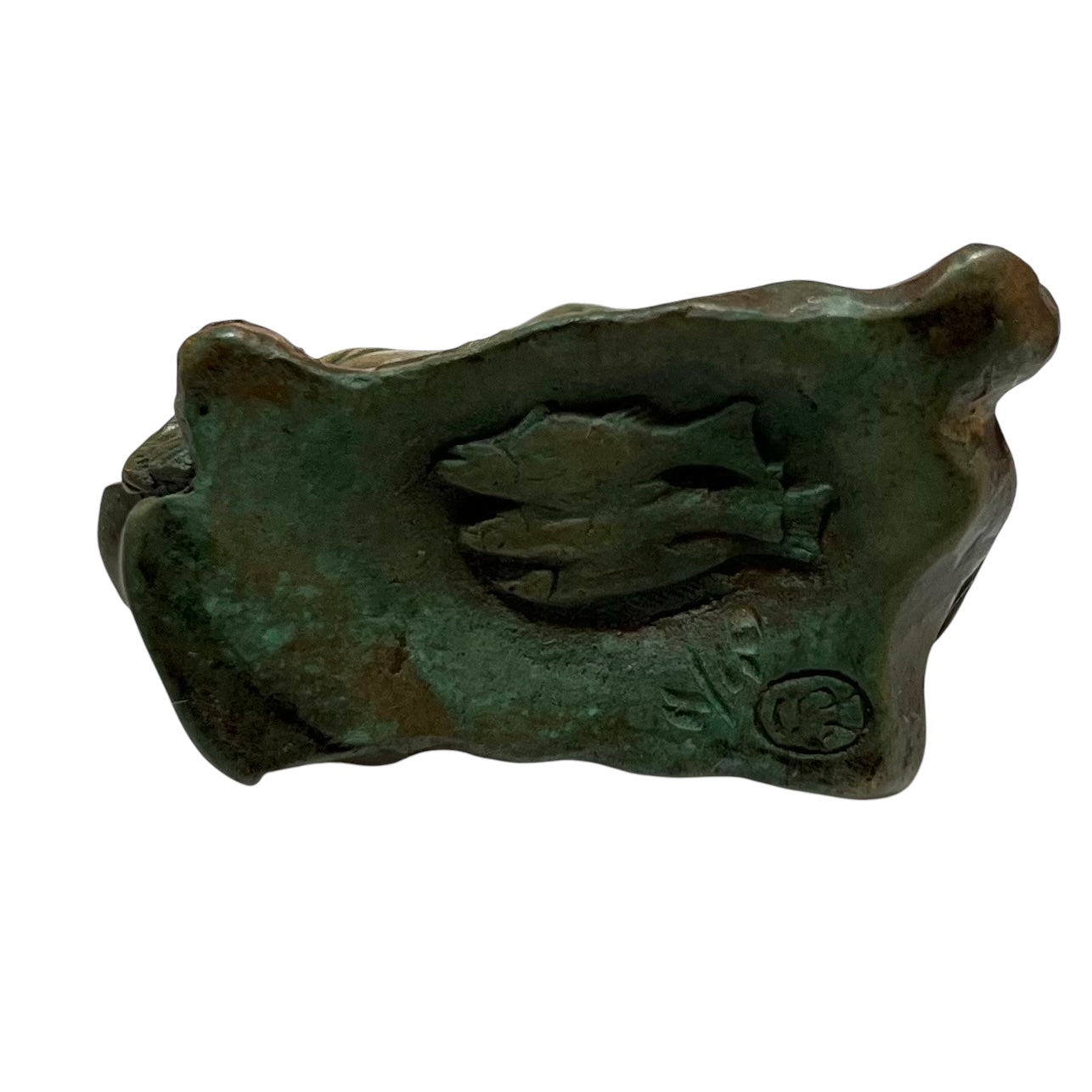 Pelican with Chicks and Three Fish 11/50