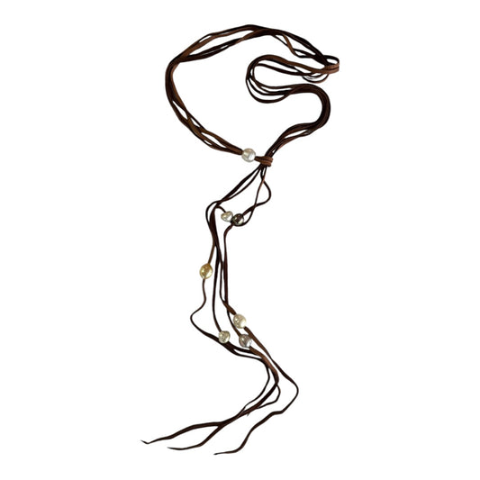 Necklace - Tahitian and Champagne White South Sea Broome Pearls