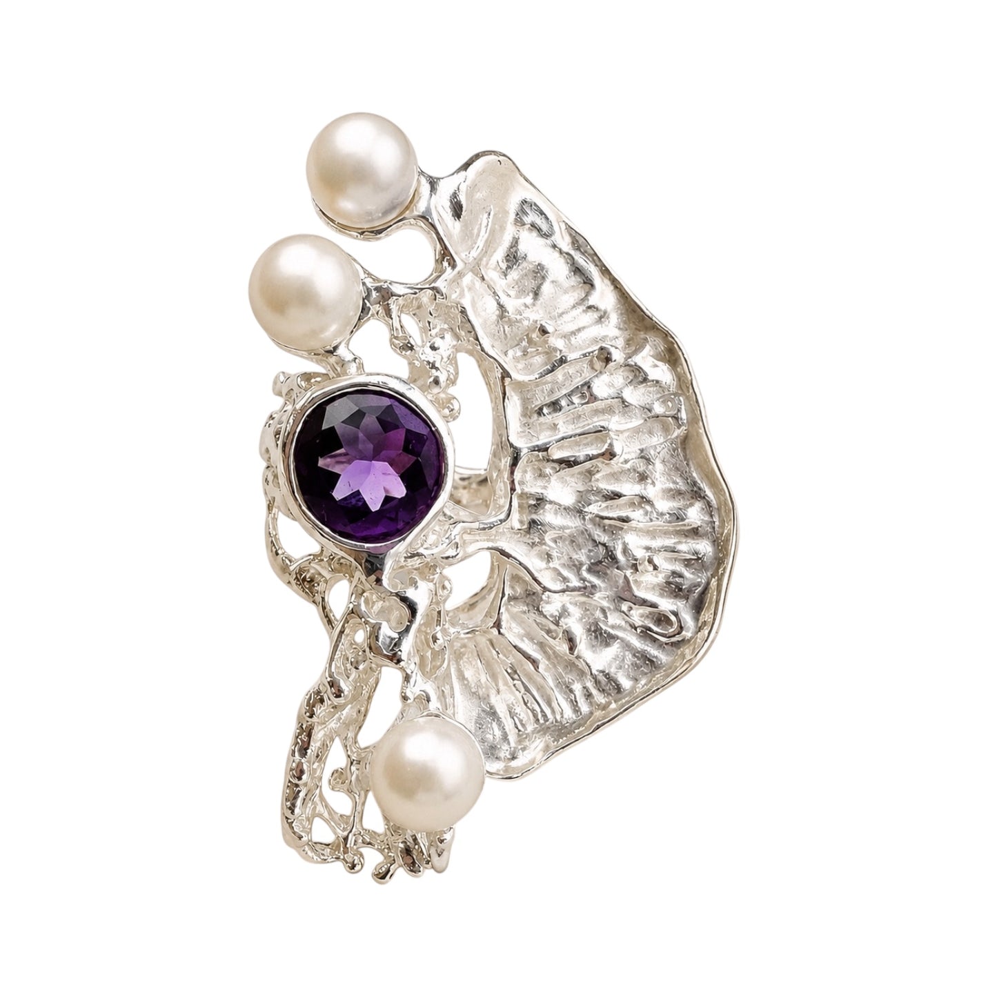 Ring - Coral Garden, Silver and Amethyst