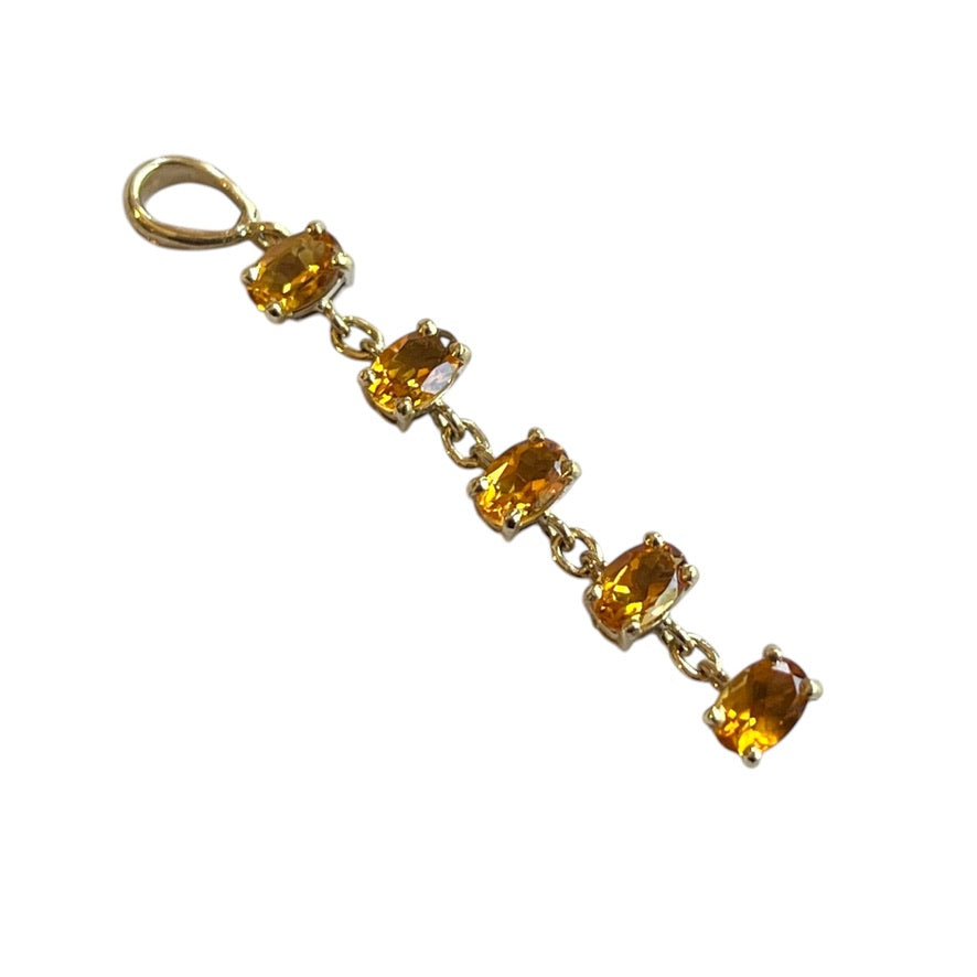 Pendant - Oval Citrines