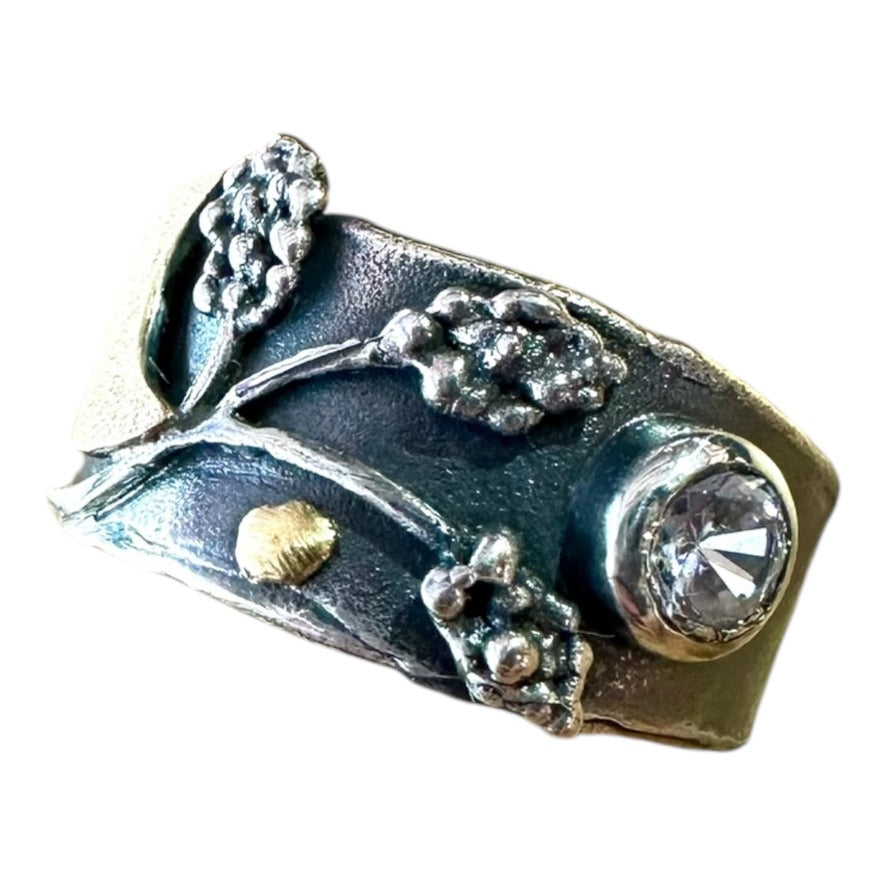 Ring - Grapes and Cubic Zirconia