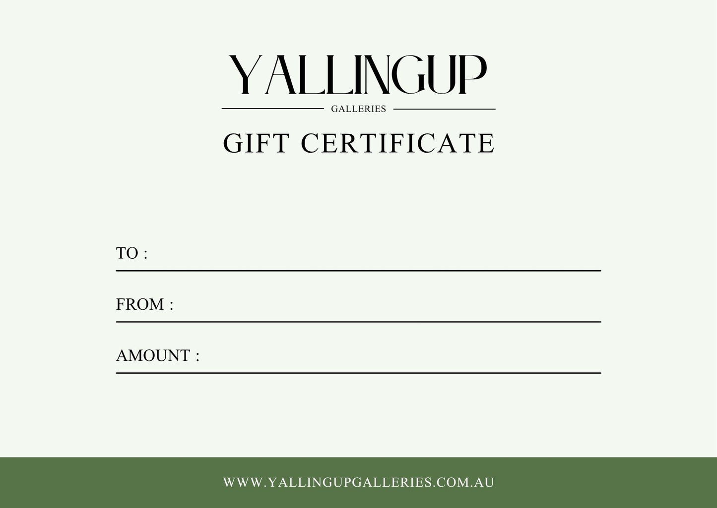 Gift Certificate - Yallingup Galleries