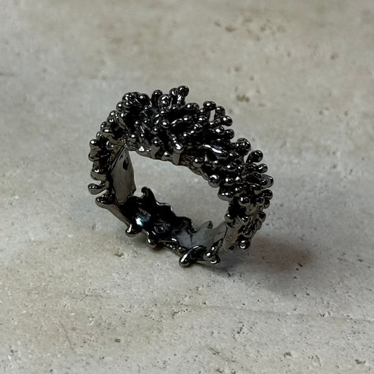Ring - Anemone, Rhodium