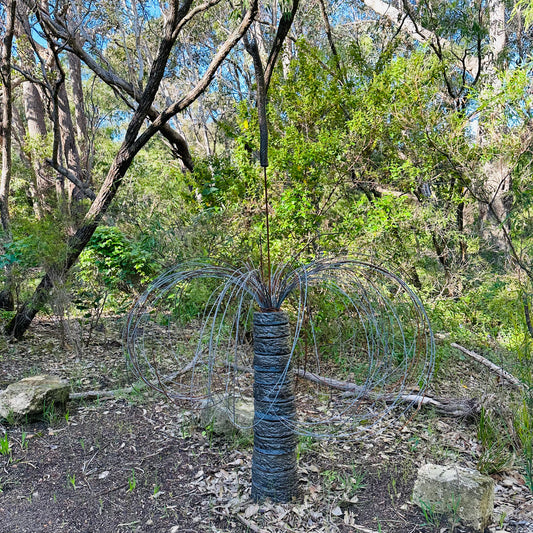 Grass Tree, Black Ceramic & Wire - small