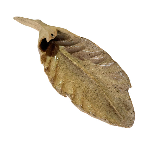 Leaf Incense Holder/ Sculpture - Medium Brown