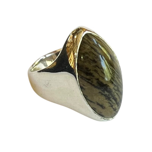 Ring - Yellow and Black banded Jasper