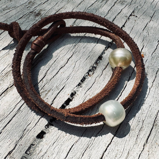 Bracelet - Champagne and White Pearl