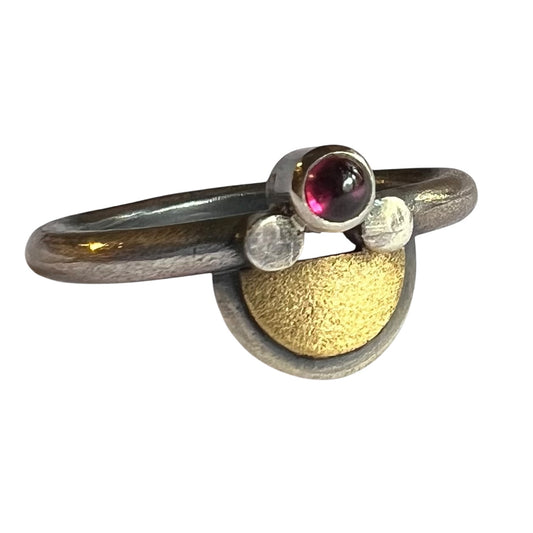 Ring - Garnet Thin Band