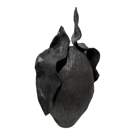 Black Textured Vase - Tenderness Collection