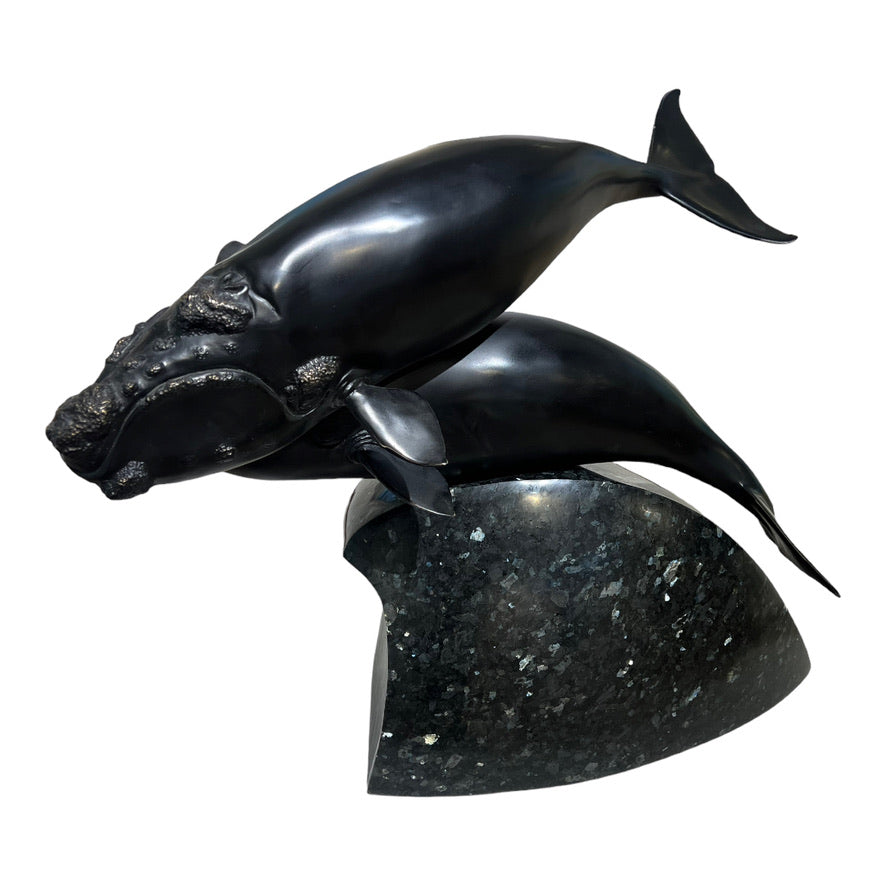 South Right Whales on Granite Base - Exhibition Nov 2023