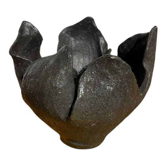 Black Magnolia Candle Holder