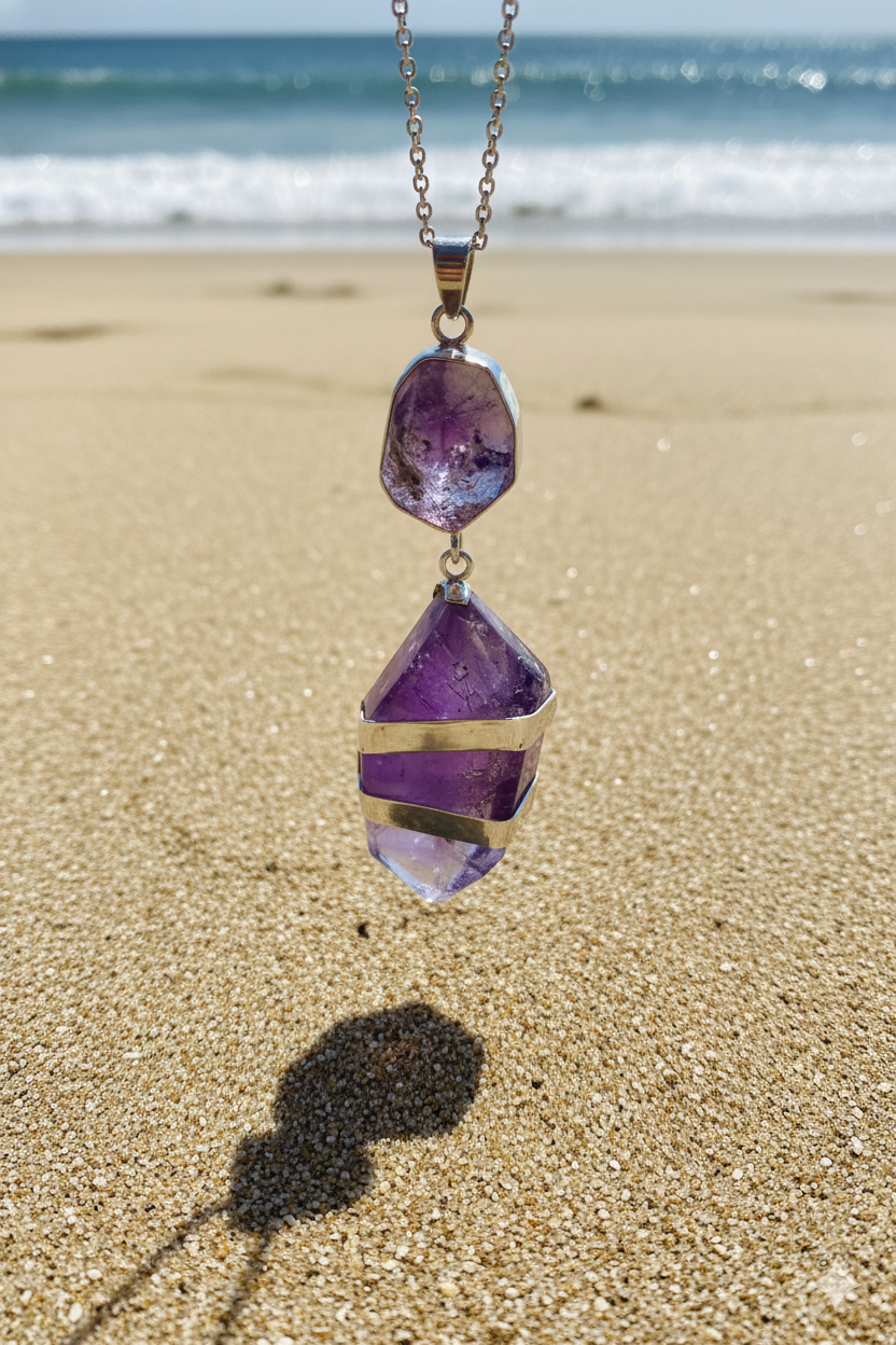Pendant - Amethyst and Super 7