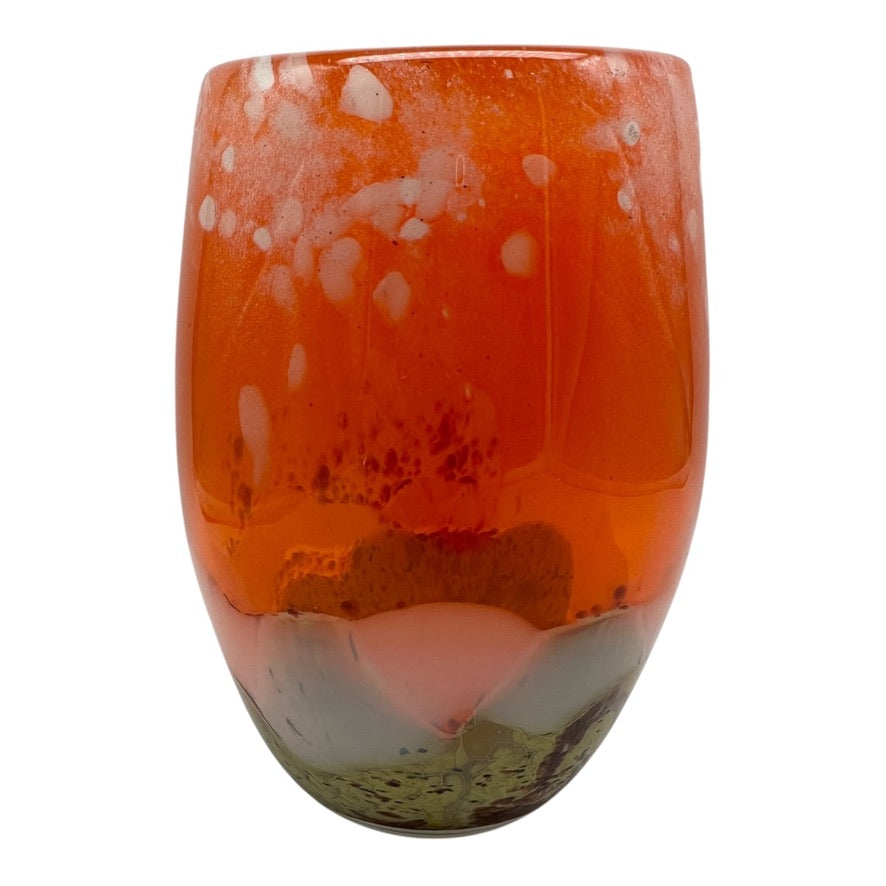 Bubble Glass weight - Orange