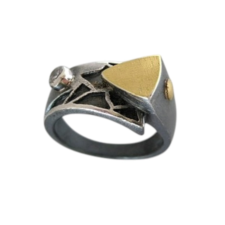 Ring - Abstract Angles Cubic Zirconia