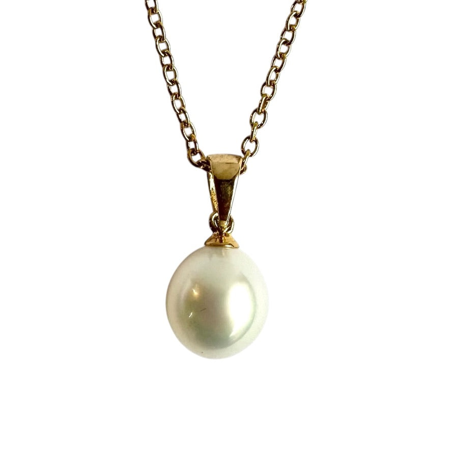 Pendant - Australian South Sea Pearl 9-10 mm 9Kt Yellow Gold