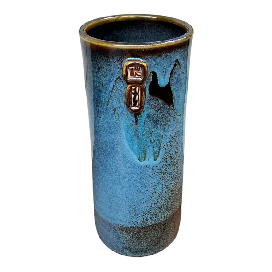 Tall Vase, Large - Tenmoku Blue