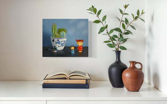 Succulents, Cactus & Two Dolls