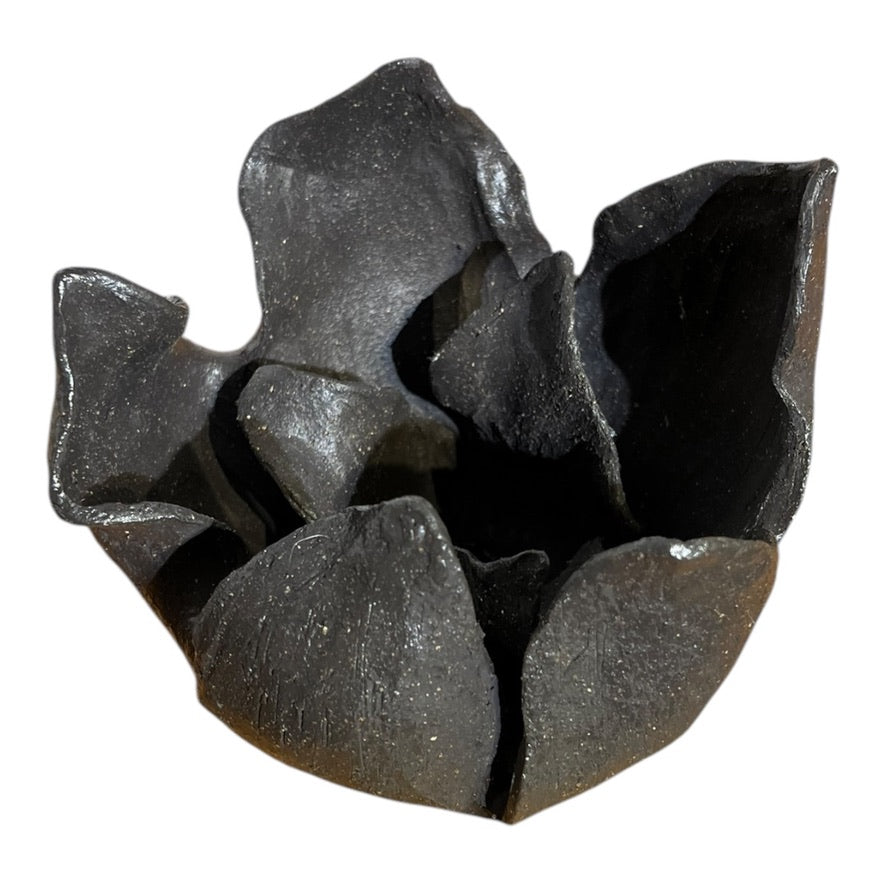 Black Magnolia Candle Holder