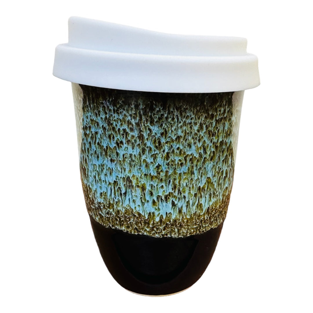 Keep Cups with Silicon Lid - Tenmoku Blue