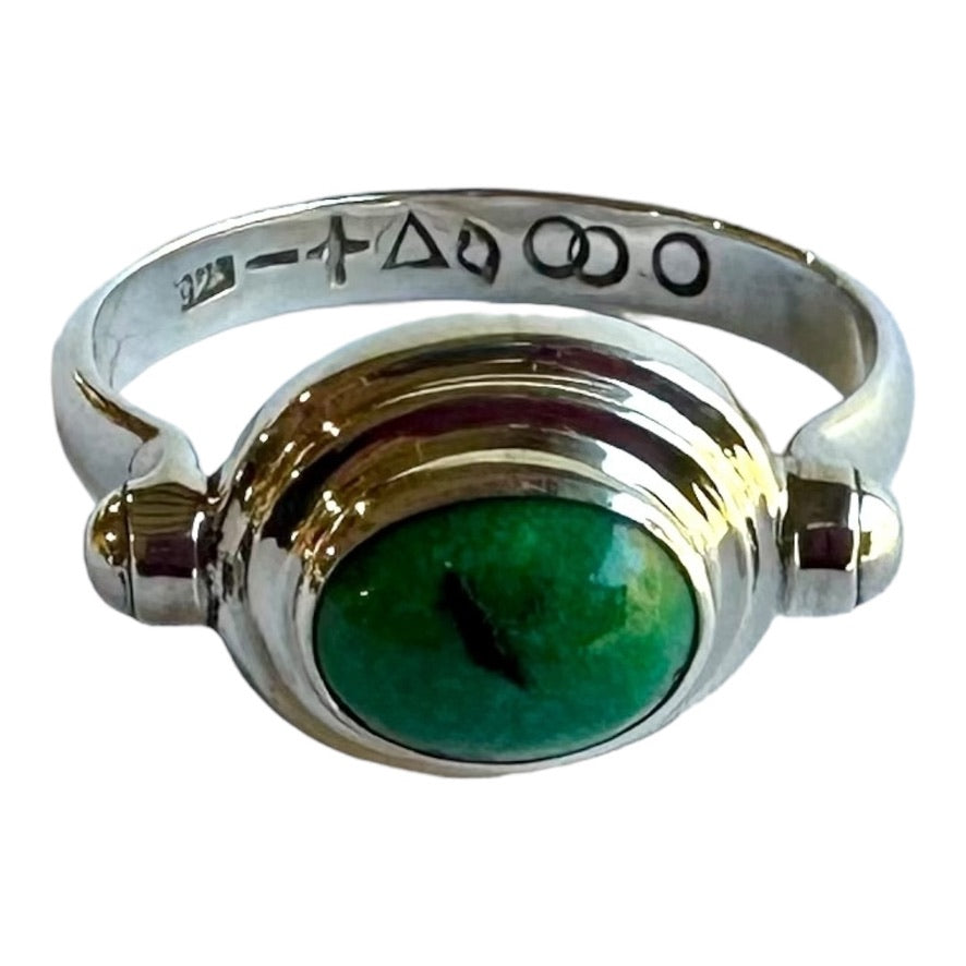 Eros Lovers Ring with Tibetan Turquoise