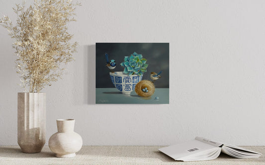 Succulent & Two Wrens