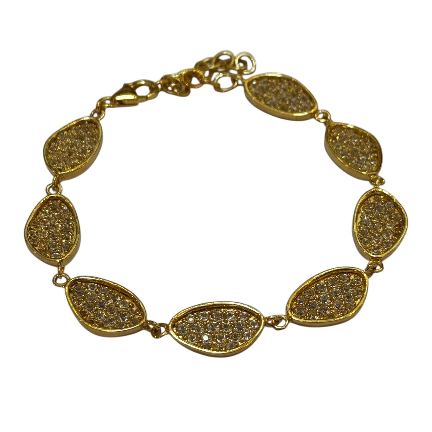 Bracelet - Echoes of the Sea 8 Link, Topaz, Yellow Gold Finish