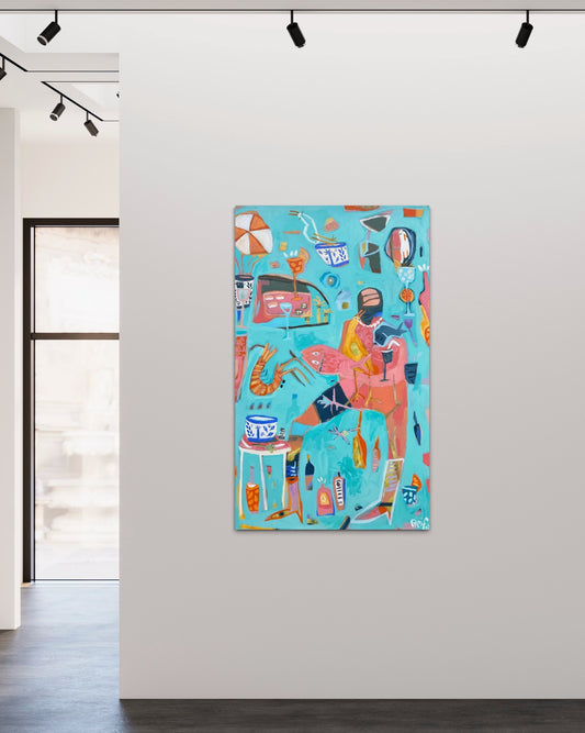 Pink Man with a Pink Fish