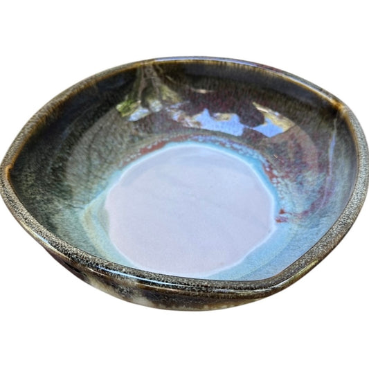 Small Serving Dish - Jun with Copper Red