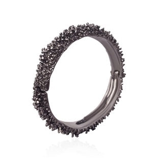 Bangle - Anemone with Lock Clasp. Black Rhodium,