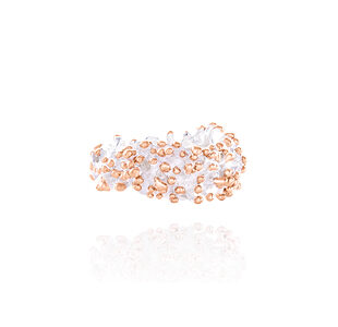 Ring - Anemone Silver with Rose Gold Accents