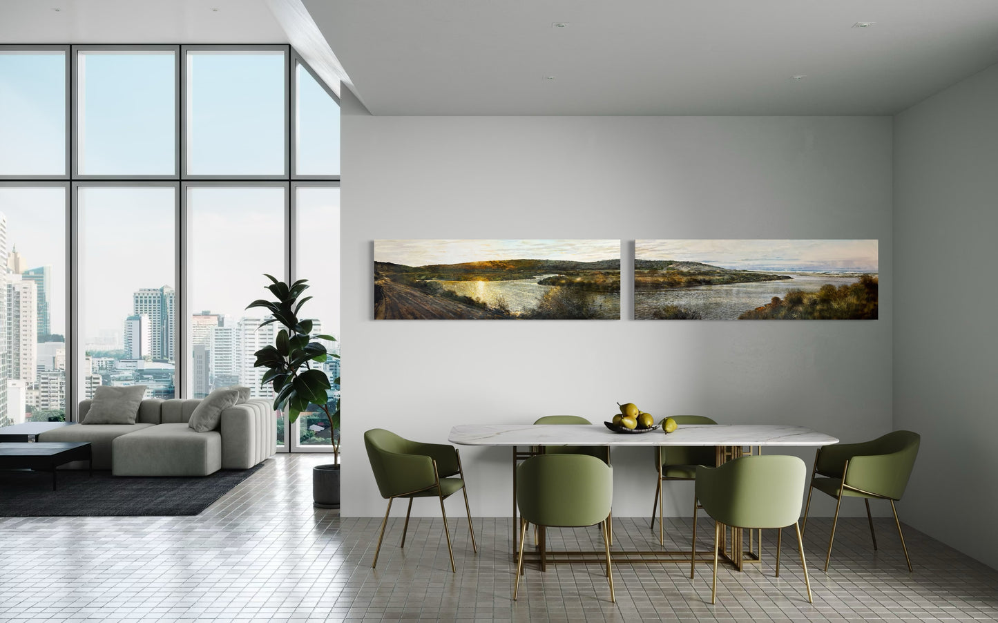 First Light Over Bowes River - Easter 2025 (diptych)