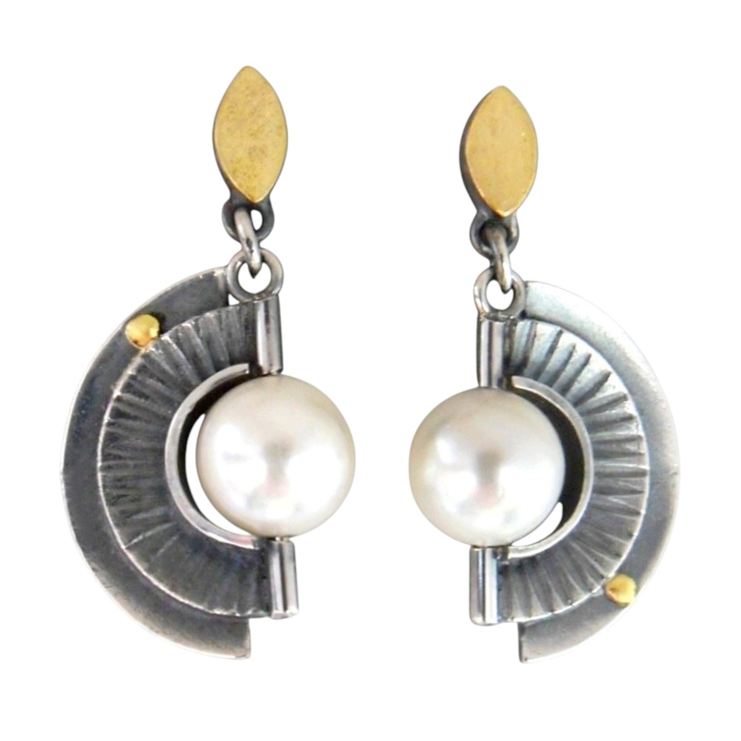 Earrings - Crescent Pearls