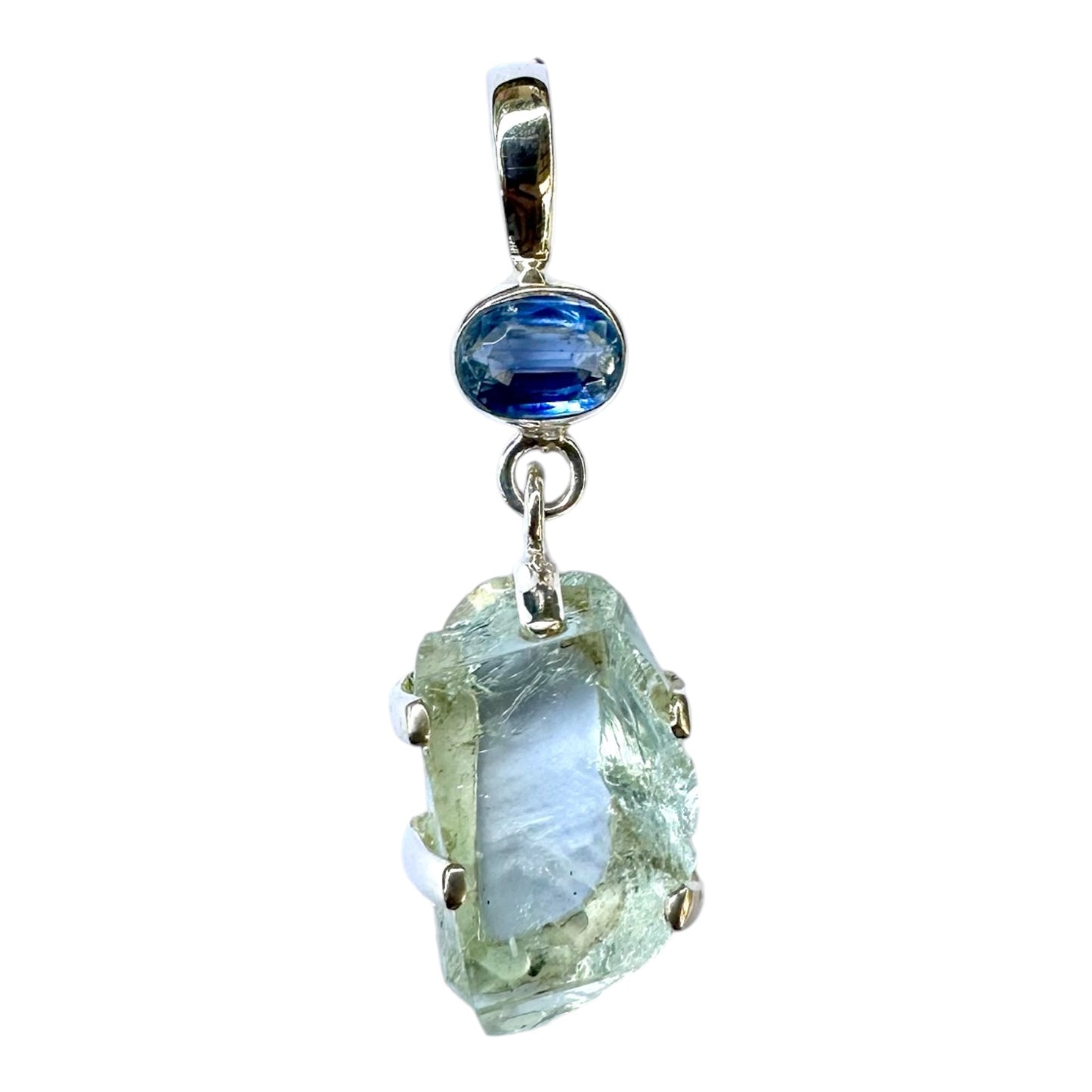 Pendant - Faceted Gemmy Kyanite with Aquamarine