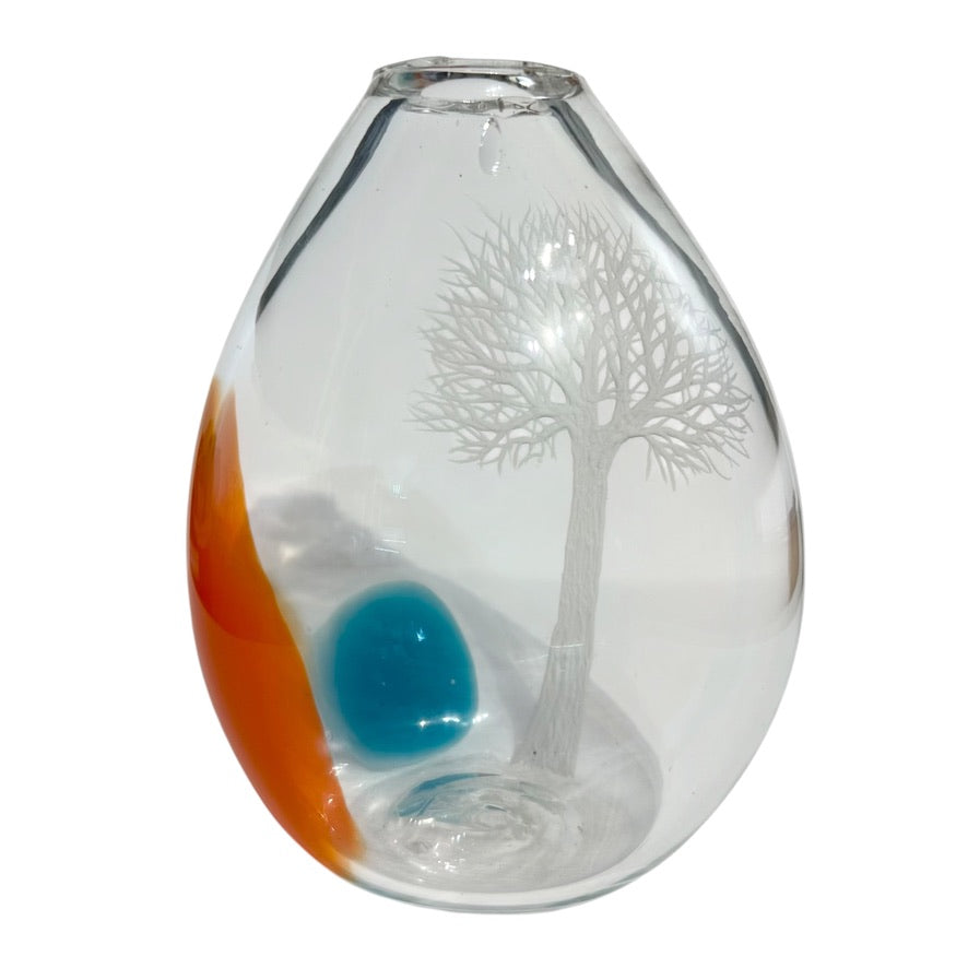 Homeland Vase Orange Blue