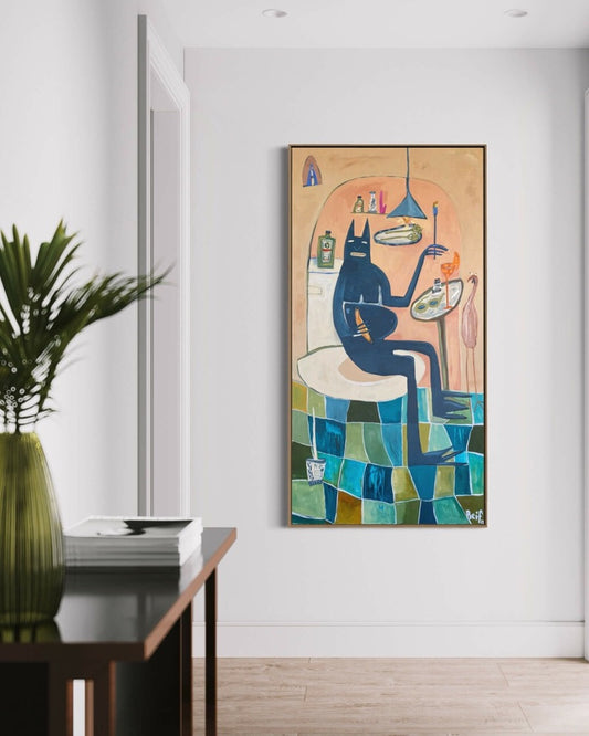 Batman Sittin on a Toilette