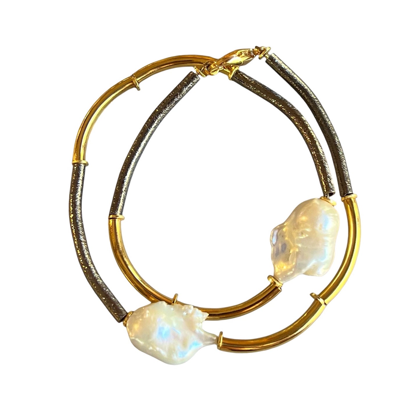 Bracelet - 2 Baroque Pearls