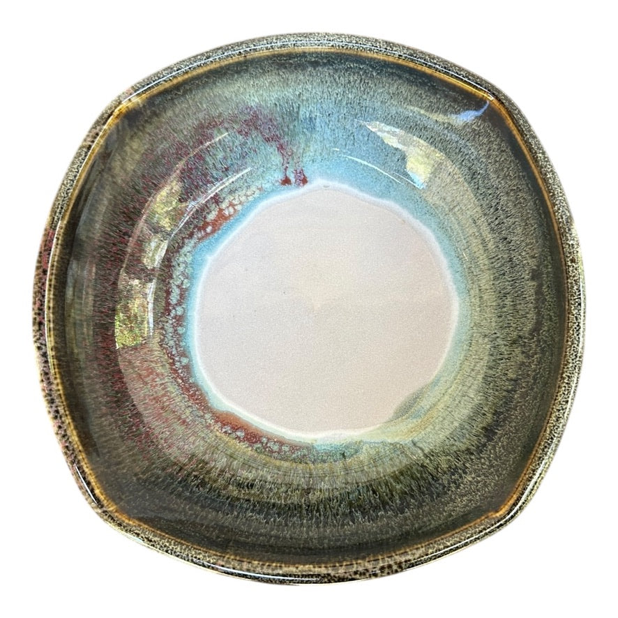 Small Serving Dish - Jun with Copper Red