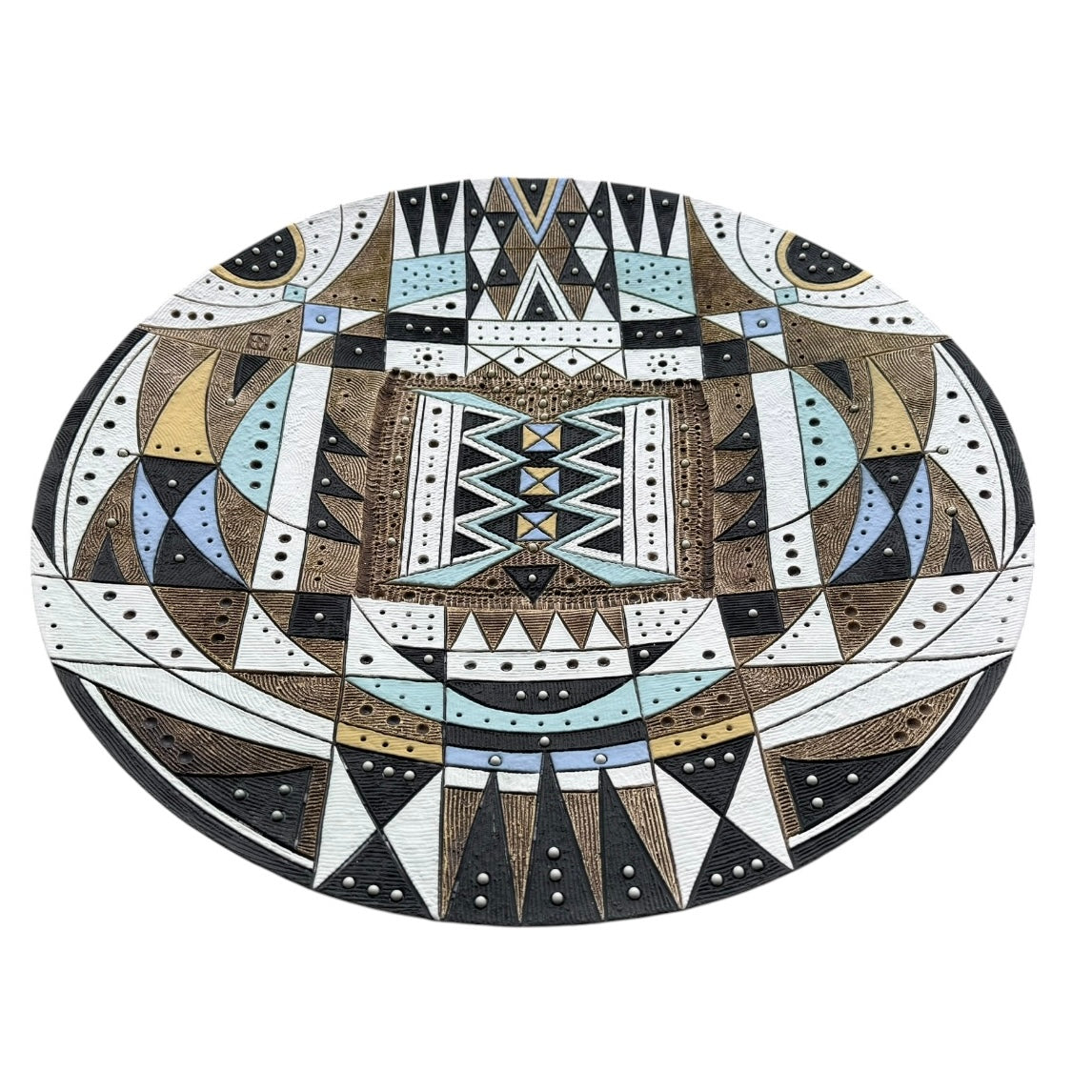 Extra Large Round Platter - Blue Green