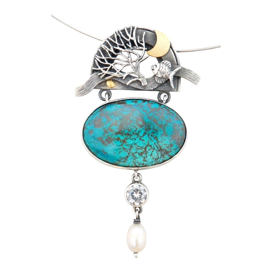 Pendant - 'Song of the Sea' Chrysocolla