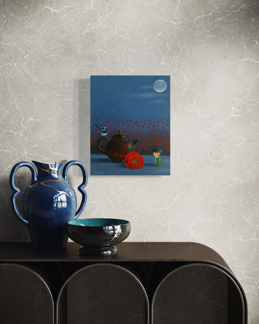Teapot, Doll and Poppies
