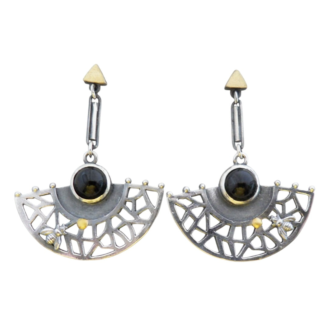 Earrings - Bees Onyx