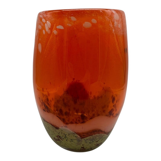 Bubble Glass weight - Orange