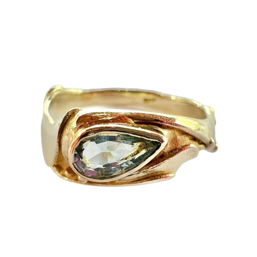 Ring - Tear Drop Aquamarine