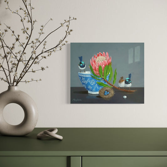 Protea and Three Wrens