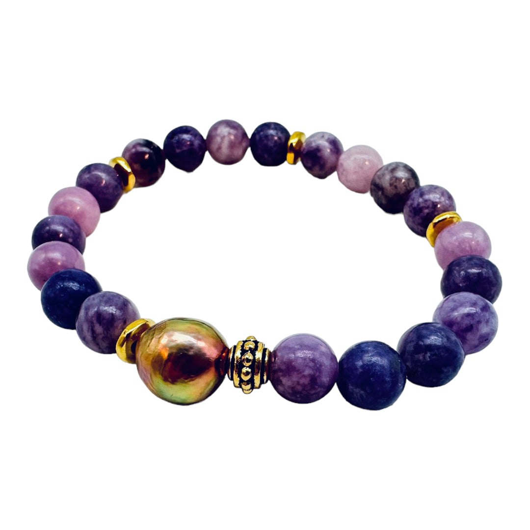 Bracelet - Beaded Lepidolite