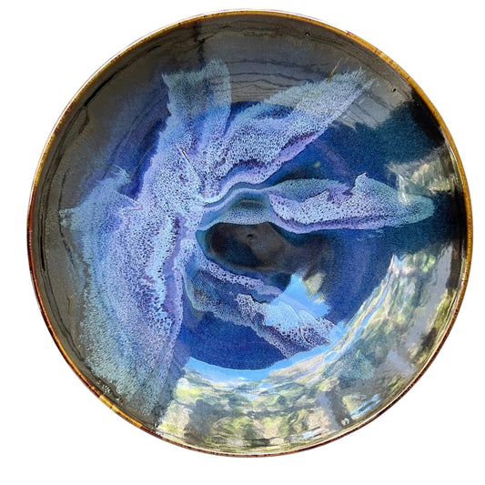 Centrepiece Bowl Blue with Decoration