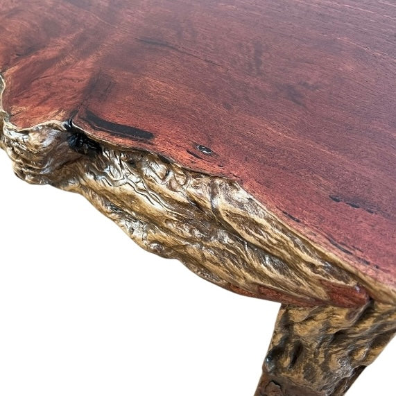 Sculptural Hall Table - Jarrah with Ebonised Feature Leg
